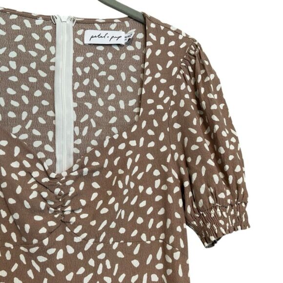 Petal & Pup Franklin Polka Dot Jewel Neckline Midi Boho Feminine Sundress Size 8 - Picture 10 of 16